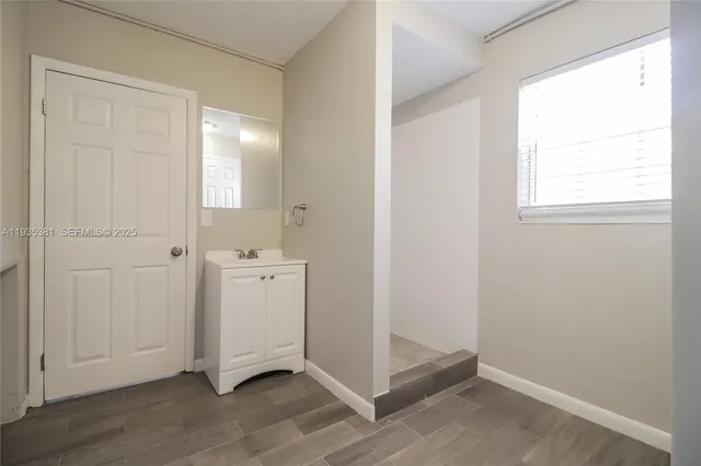 a view of a room with closet area