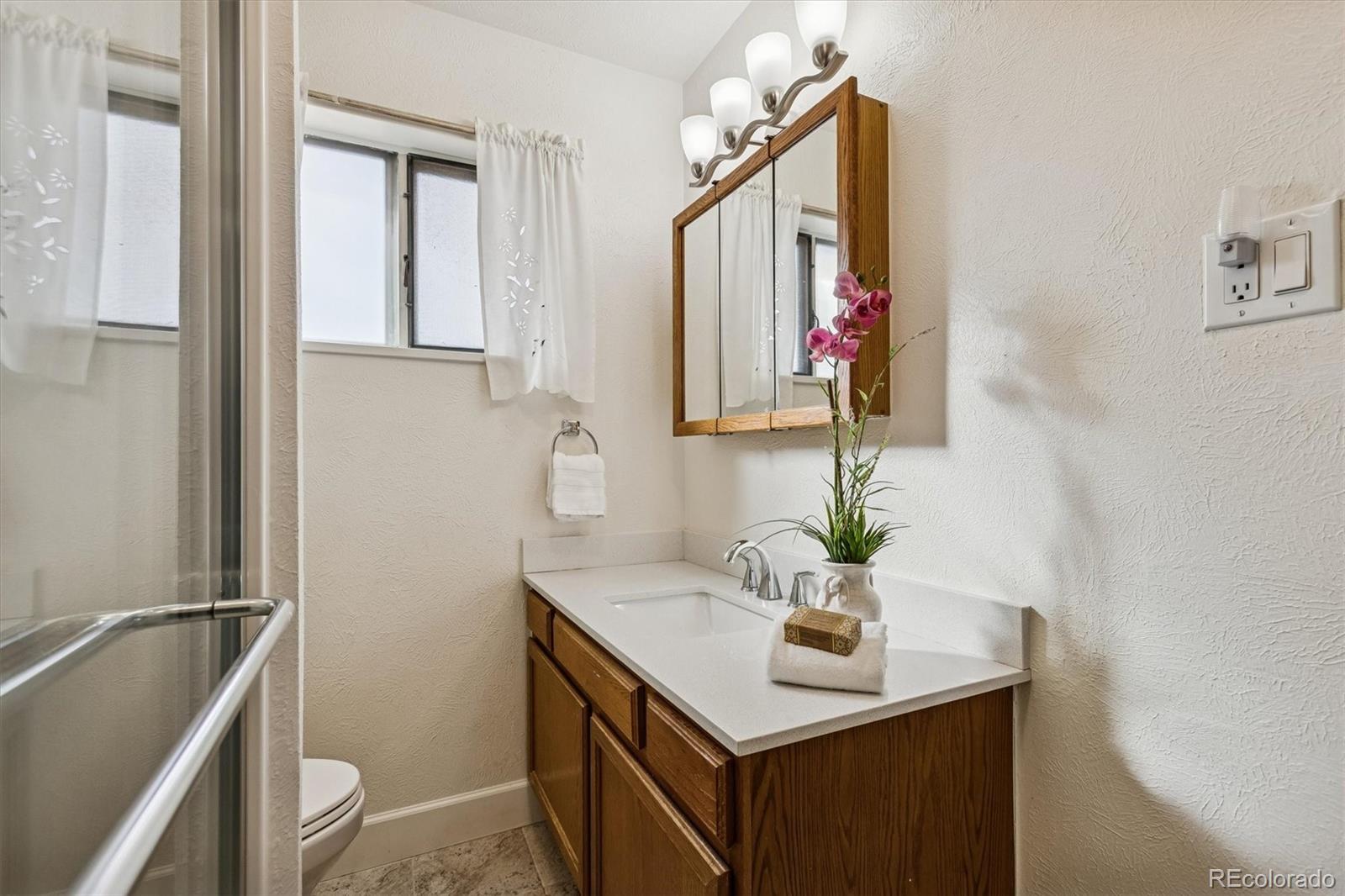 7798 Quivas Street Denver, CO 80221 - Photo 16 of 39 a bathroom with a sink vanity and a mirror
