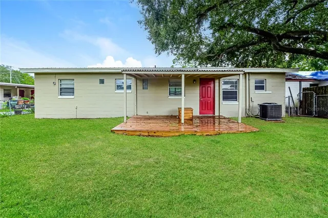a house view with a garden space