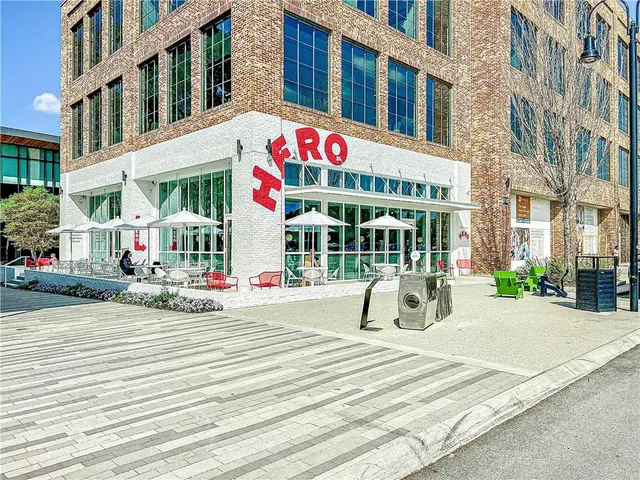 a view of an outdoor space and swimming pool