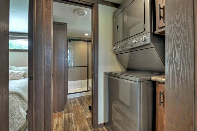 a close view of water heater room