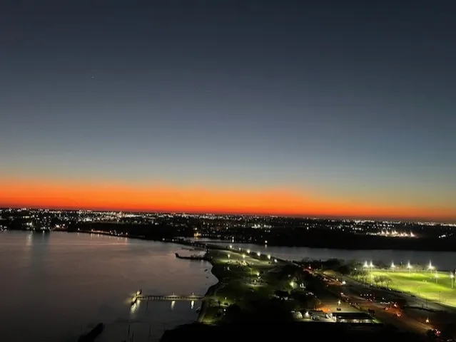 a view of city and lake