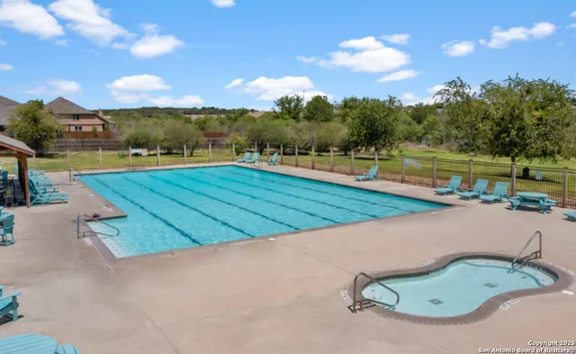 a view of a park with swings