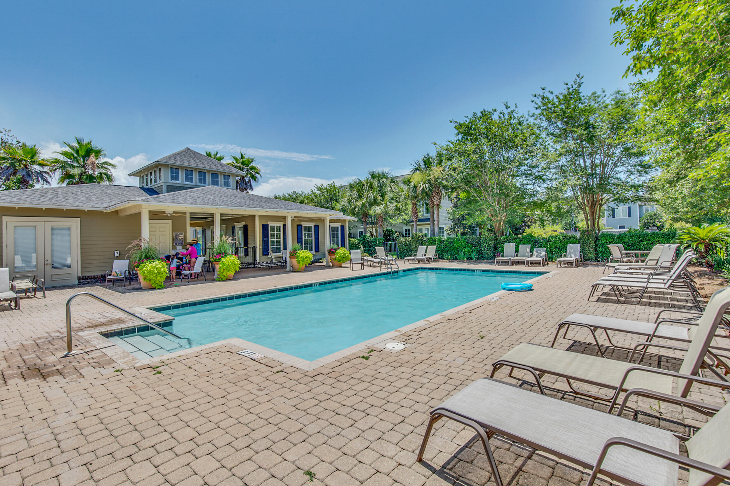 105 Hatton Court Santa Rosa Beach, FL 32459 - Photo 50 of 52 a view of swimming pool that has lawn chairs wooden floor and fence