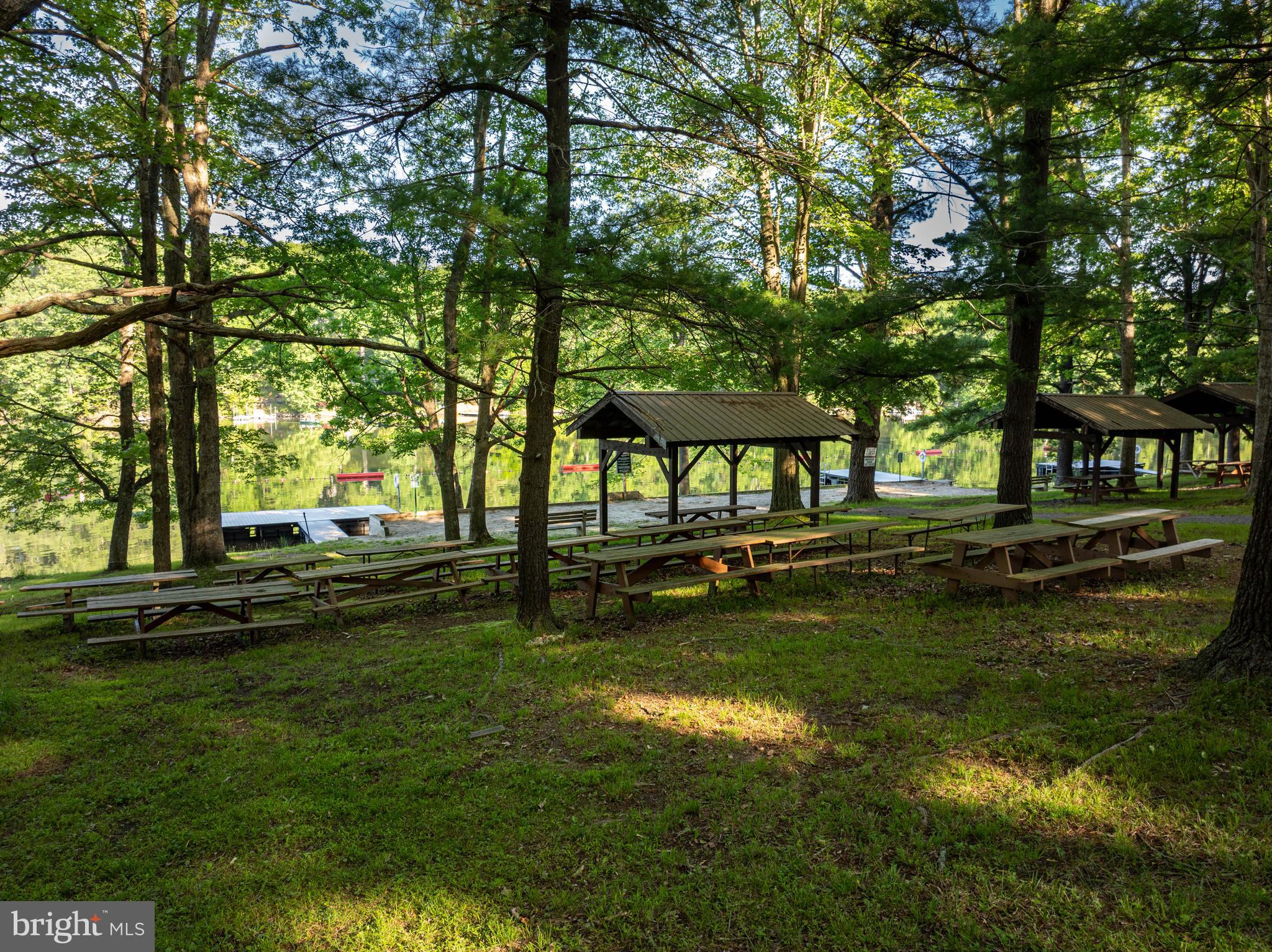 18 Frederick Circle Swanton, MD 21561 - Photo 58 of 64 a view of a swimming pool with lawn chairs and large trees