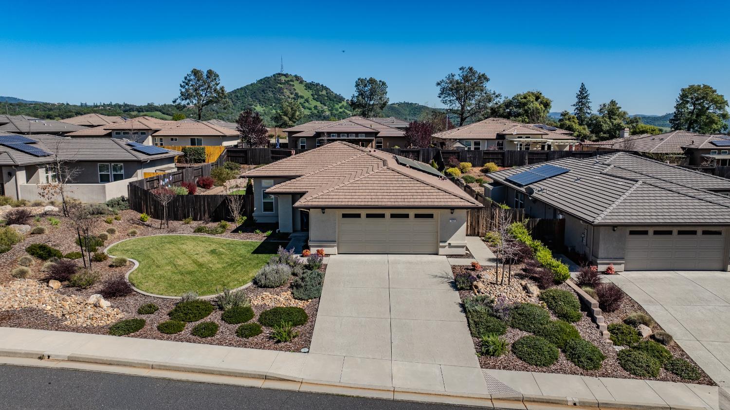 143 Emerald Lane Jackson, CA 95642 - Photo 47 of 53 an aerial view of a house with a garden and outdoor space