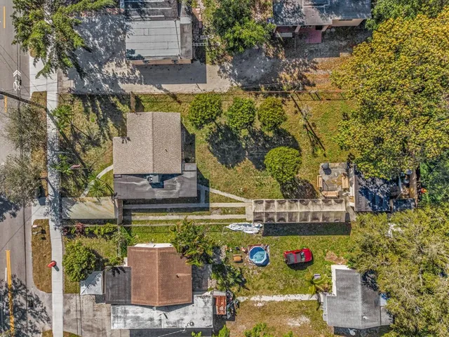 a bird view of house