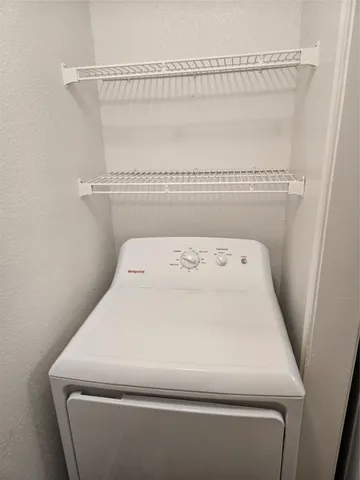 a close up view of washer and dryer