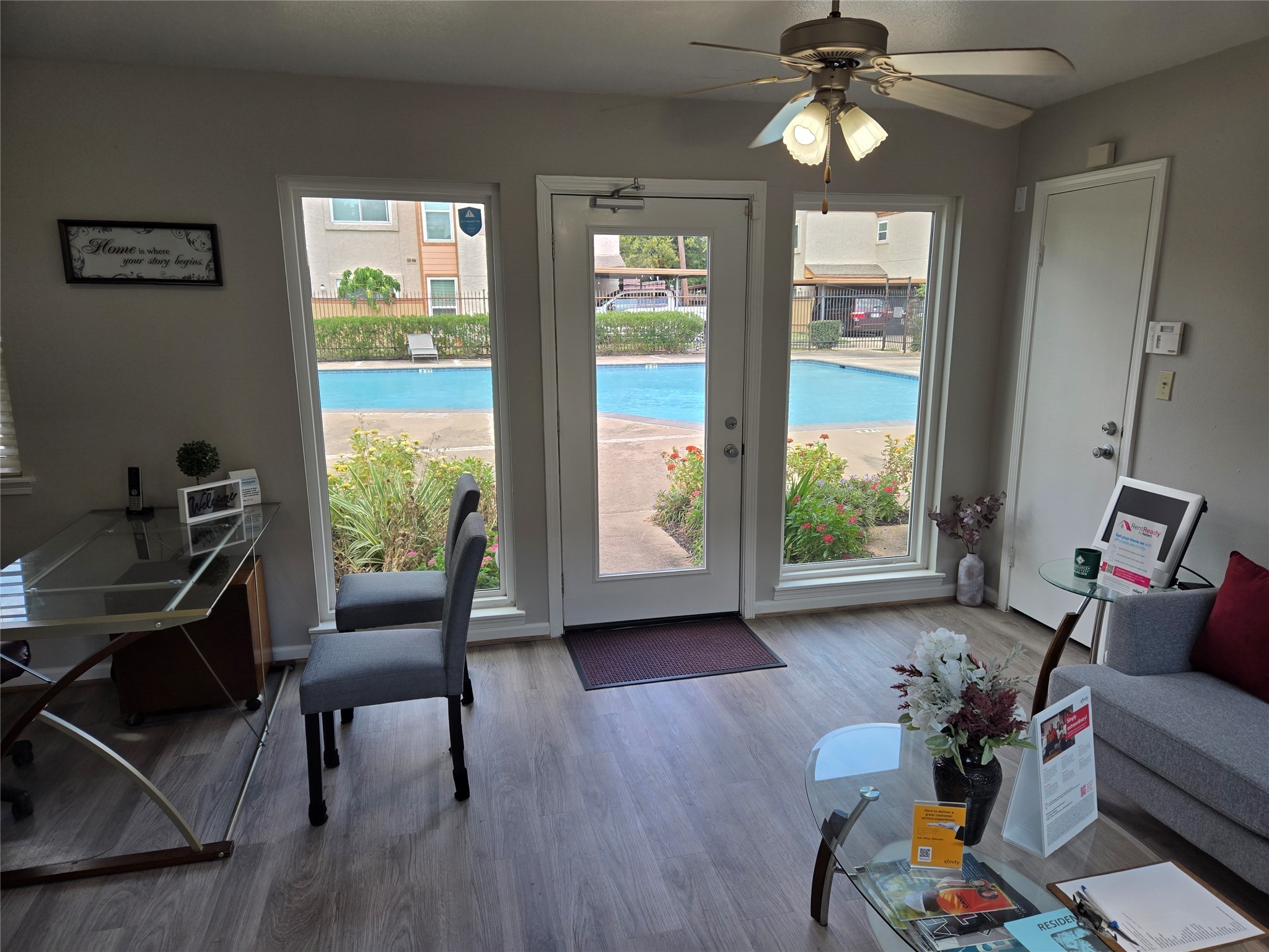 13210 Old Richmond Road, Unit A Houston, TX 77083 - Photo 7 of 21 a living room with furniture and a large window