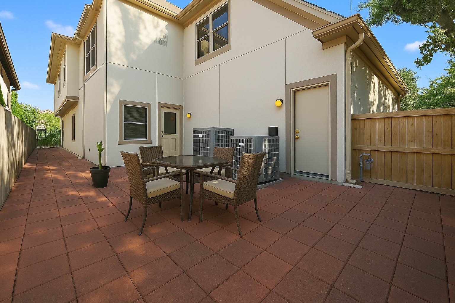 3118 Virginia Street Houston, TX 77098 - Photo 46 of 50 Cool backyard provides some shady space for evening chill out.