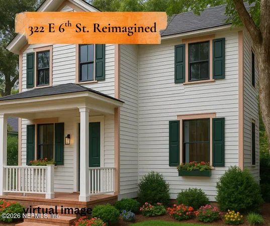 a view of a house with large windows