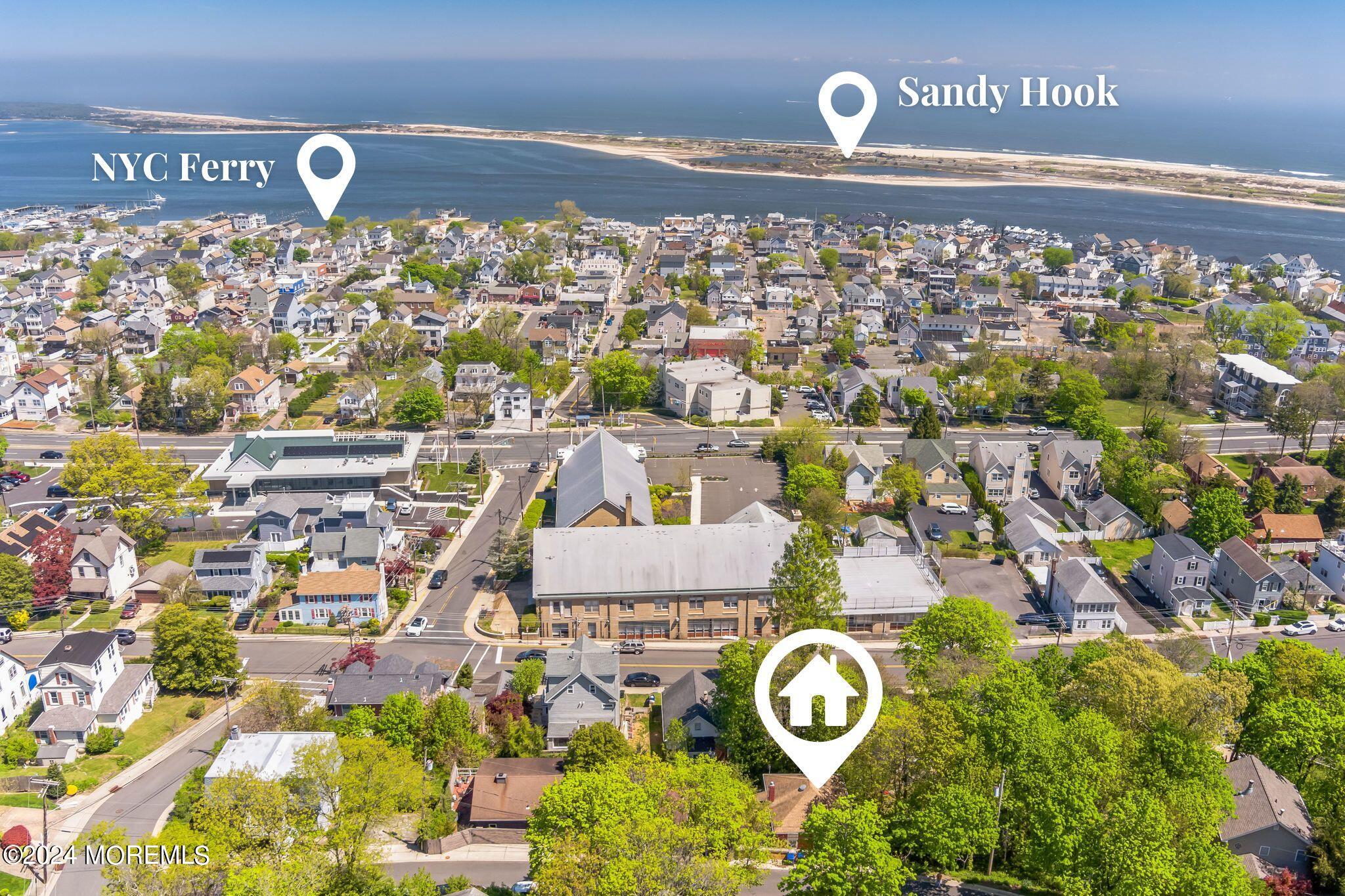 Bay St. Drone View Sandy Hook 1