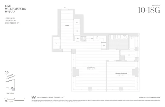 $1,360,000 | 480 Kent Avenue, Unit 14G | Williamsburg