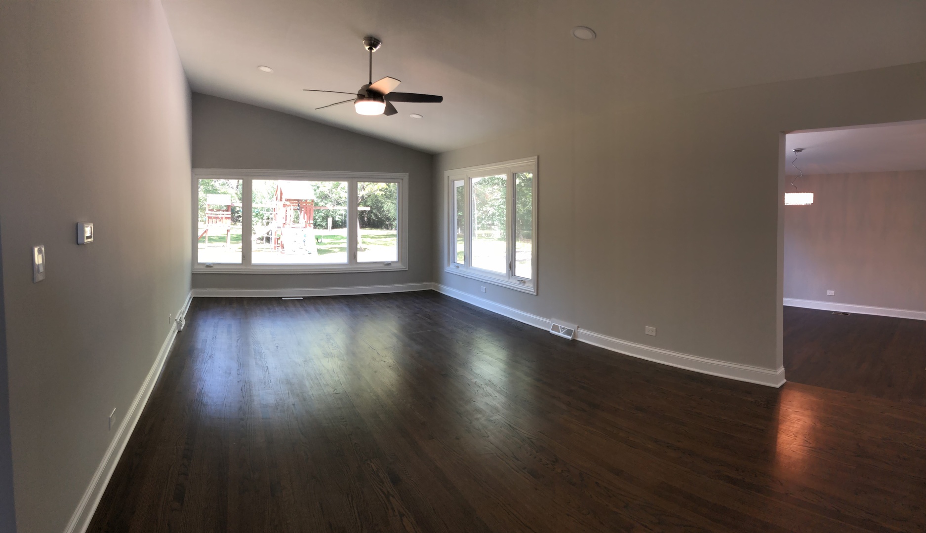 2640 Deerfield Road Riverwoods, IL 60015 - Photo 9 of 15 a view of an empty room with wooden floor and a window