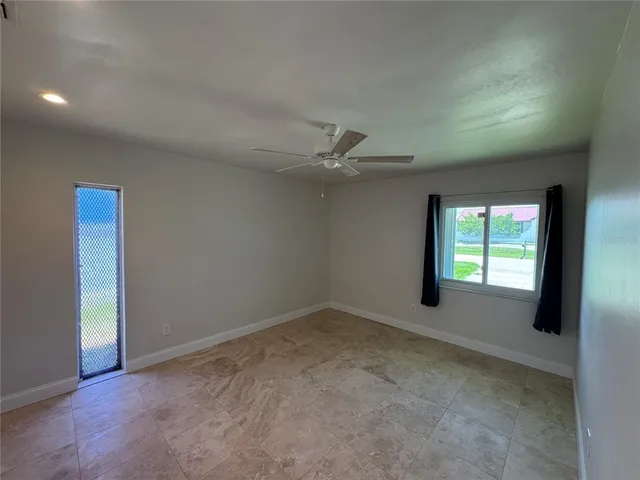 an empty room with a window