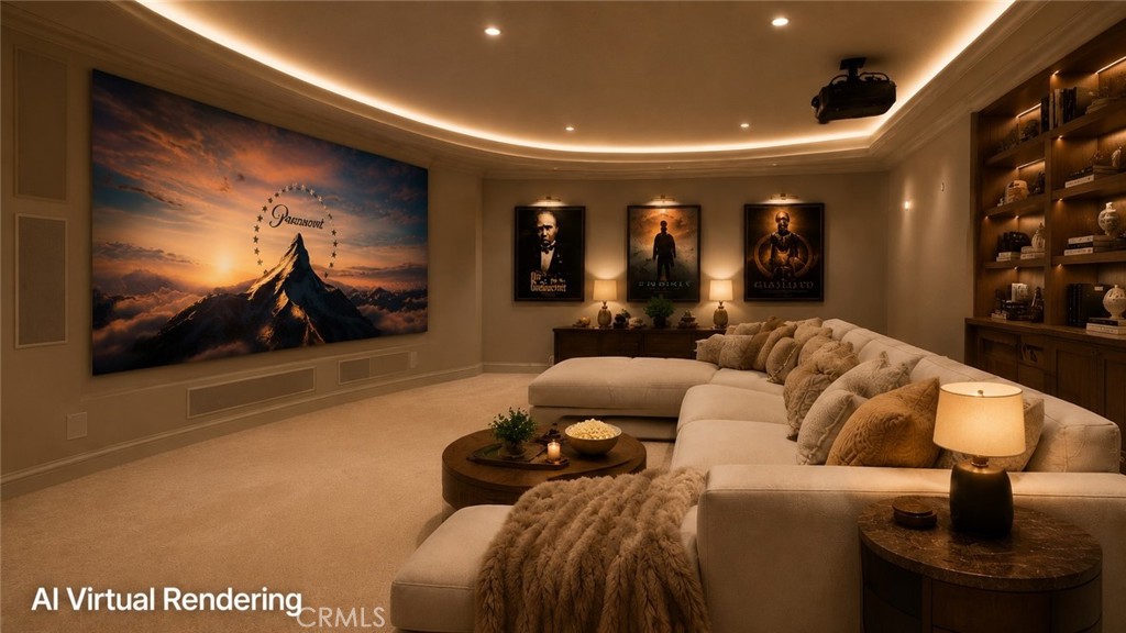 26 Ritz Cove Drive Dana Point, CA 92629 - Photo 58 of 66 Media Room in lower level Virtually rendered.