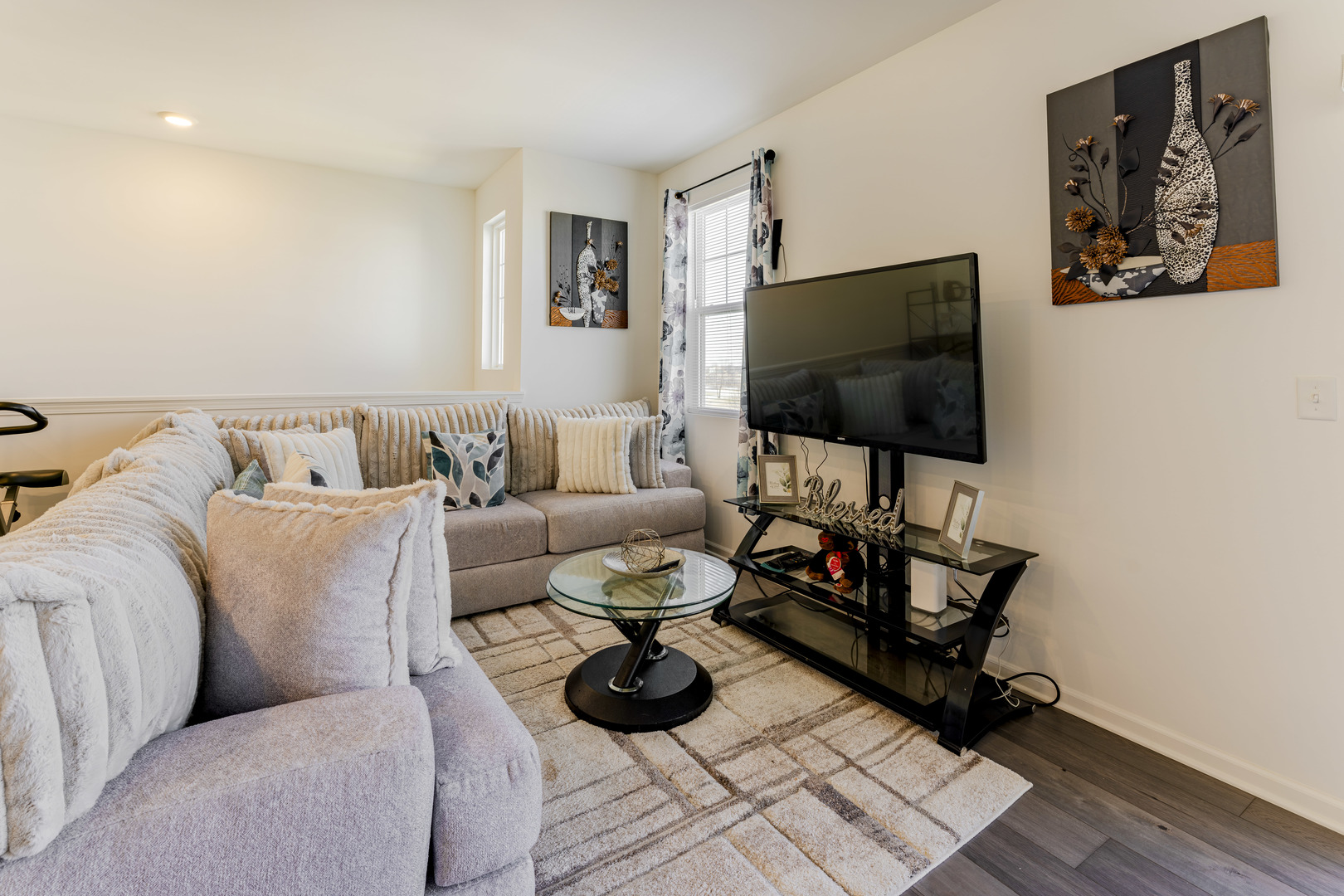 482 Comstock Road South Elgin, IL 60177 - Photo 11 of 23 a living room with furniture and a flat screen tv