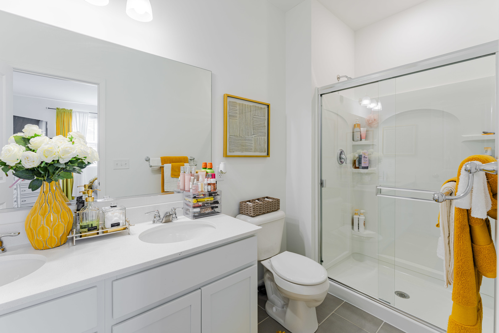 482 Comstock Road South Elgin, IL 60177 - Photo 16 of 23 a bathroom with a sink mirror vanity and toilet