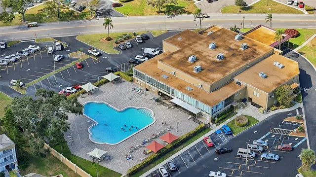 an aerial view of a city