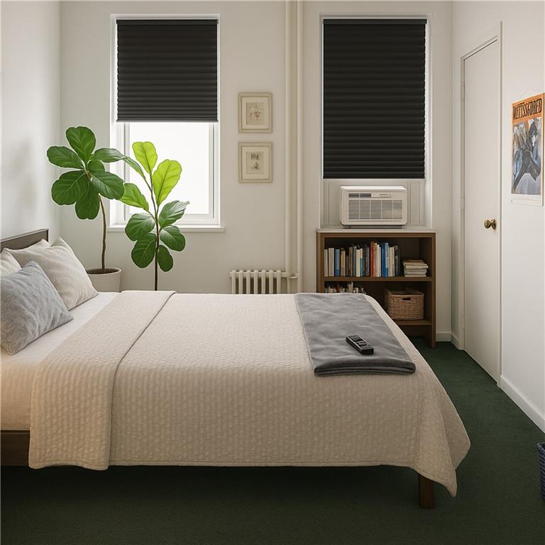 371 16th Street Brooklyn, NY 11215 - Photo 5 of 8 a bedroom with a bed running cycle and a window