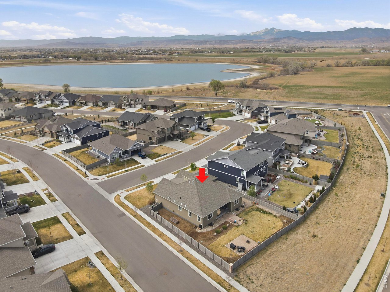1699 Rivergate Way Berthoud, CO 80513 - Photo 40 of 45 an aerial view of residential houses with outdoor space