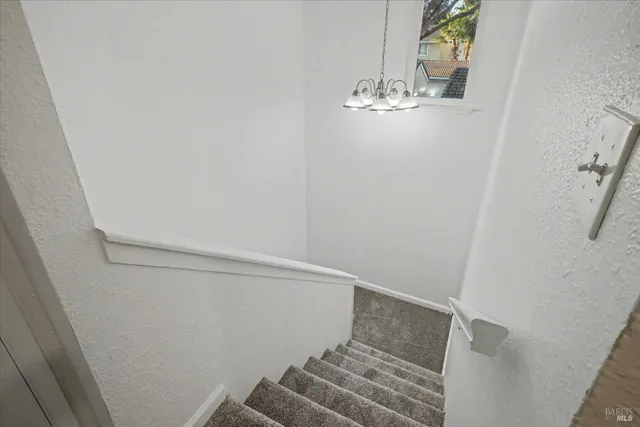 a view of small space with racks on the wall