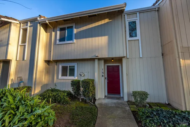 a front view of a house with entryway