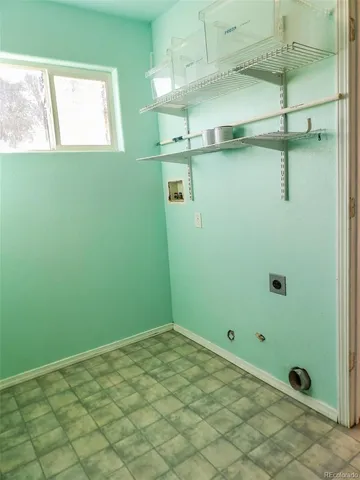 a view of a bathroom with a window
