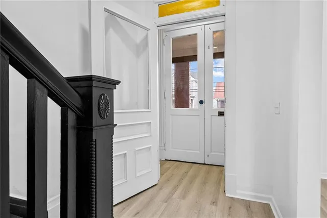 a view of front door of house