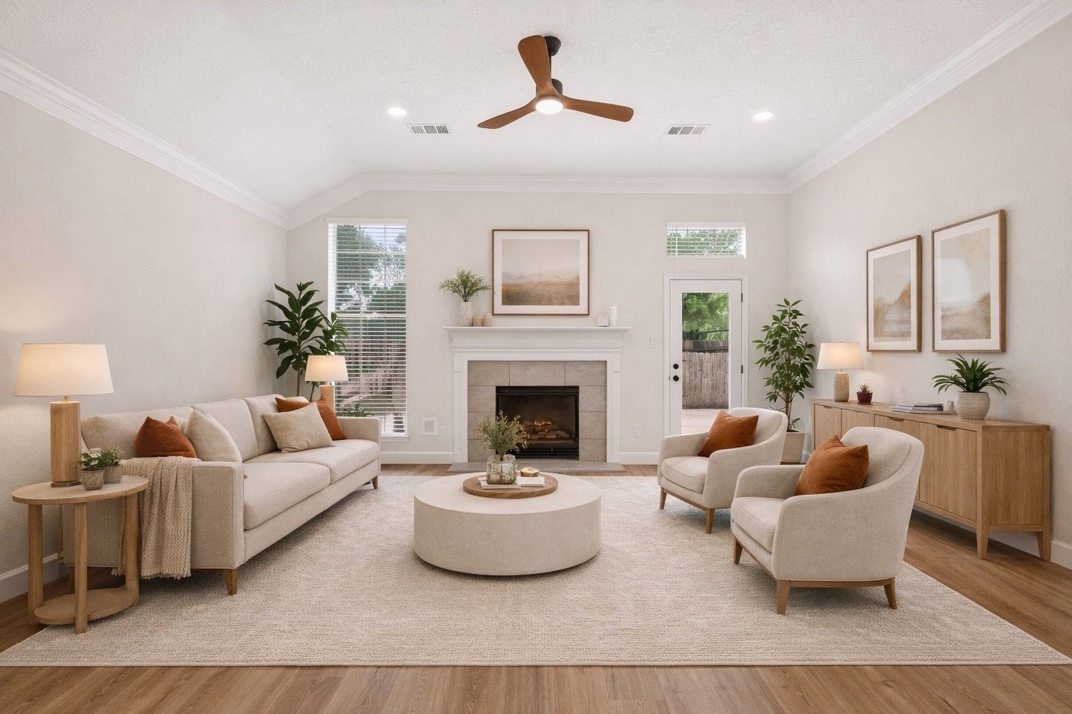 6714 Cleft Stone Drive Houston, TX 77084 - Photo 10 of 49 a living room with furniture and a fireplace