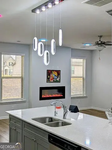 a bathroom with a shower and a bathtub