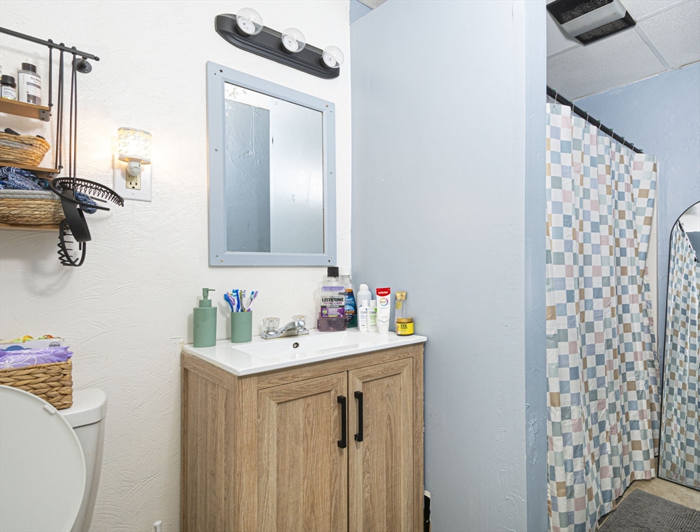 109 Merrifield Street Worcester, MA 01605 - Photo 10 of 21 a bathroom with a sink vanity mirror and toilet