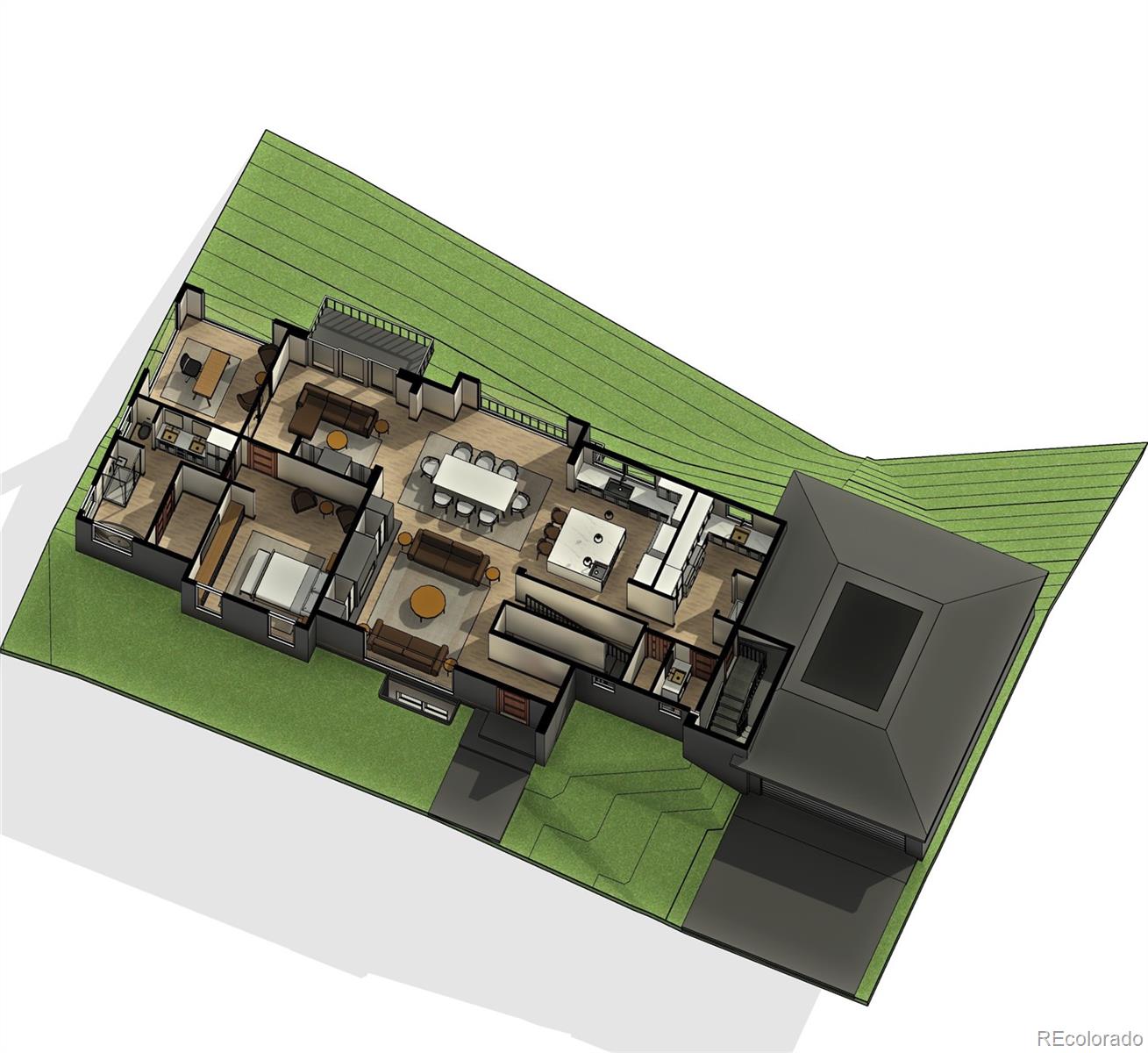 799 Clear Creek Road Evergreen, CO 80439 - Photo 23 of 26 a view of a yard with table and chairs