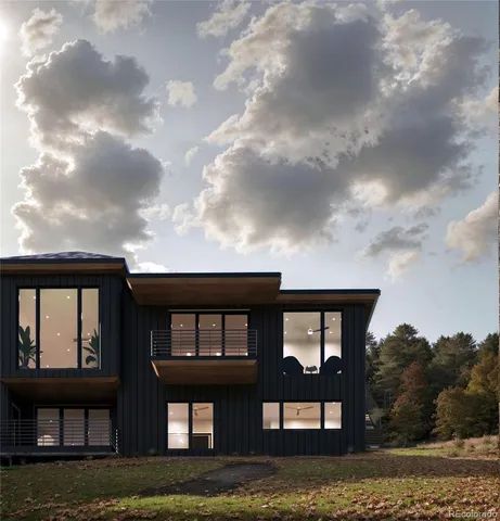 a front view of a house