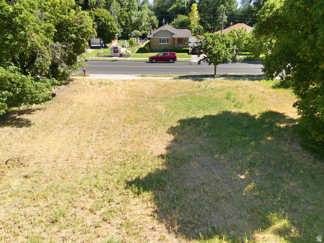 300 East S, Unit 2 Logan, UT 84321 - Photo 7 of 38 Expansive undeveloped land featuring a mix of green and dry grasses, bordered by mature trees and a paved road