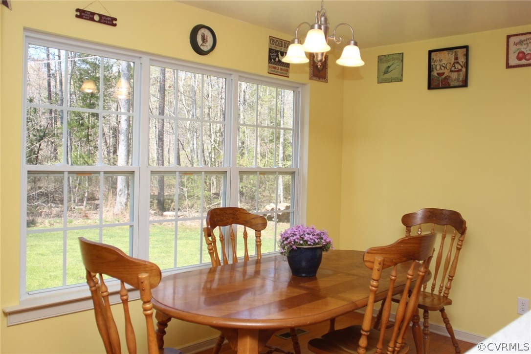8103 Venable Road Kents Store, VA 23084 - Photo 6 of 23 a view of a dining room with furniture and a window