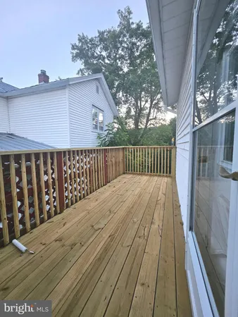 a view of wooden deck