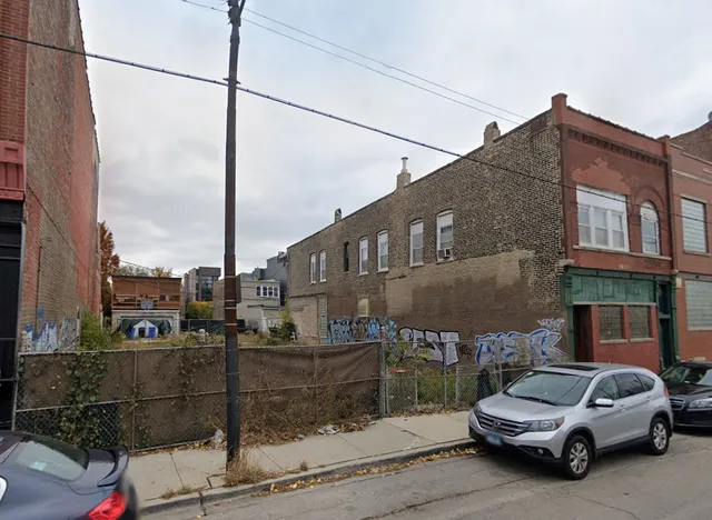 a car parked in front of a house