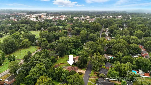 an aerial view of multiple house