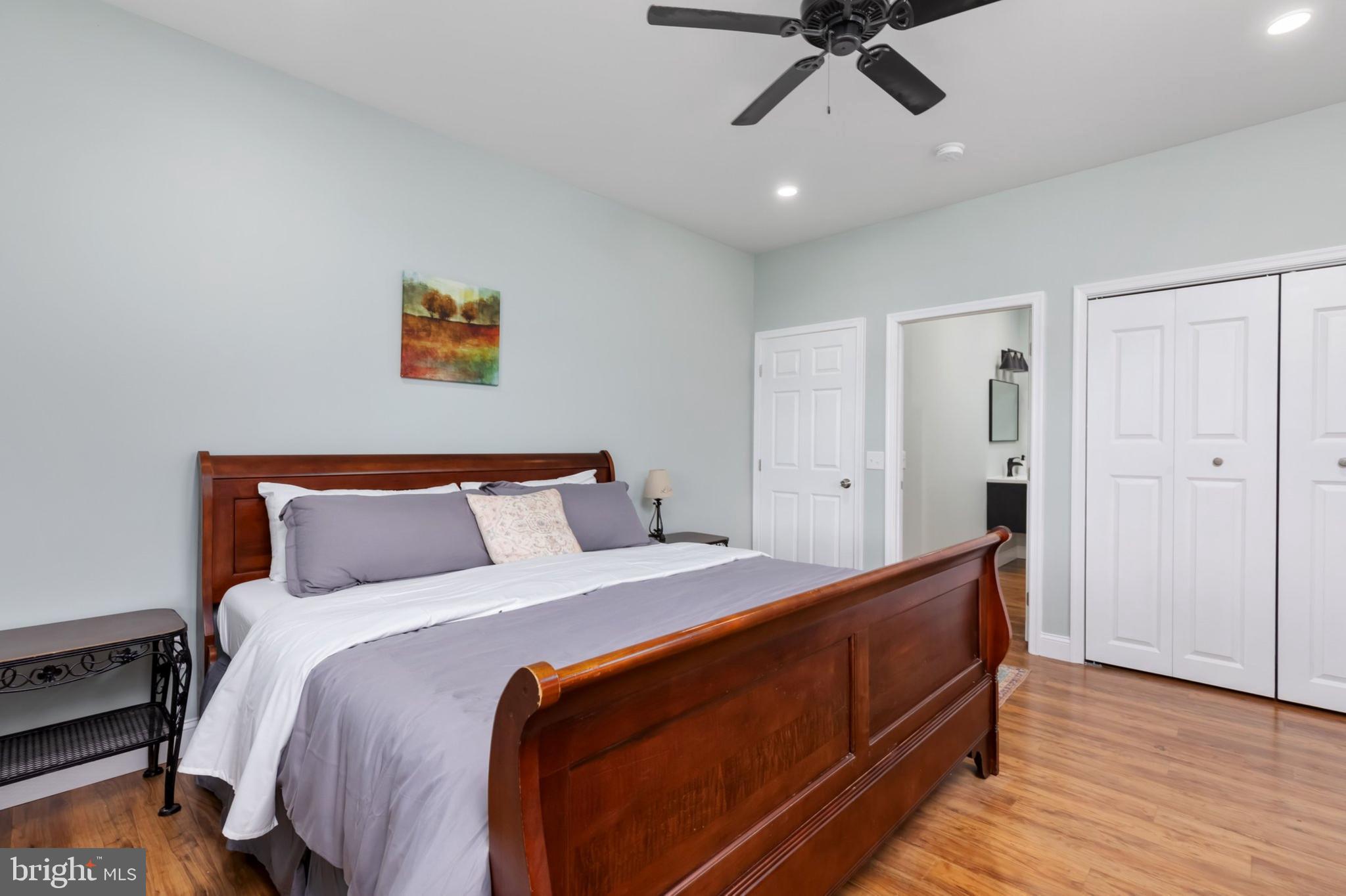 1195 Mountain View Drive Rileyville, VA 22650 - Photo 13 of 35 a bed room with a bed and a ceiling fan