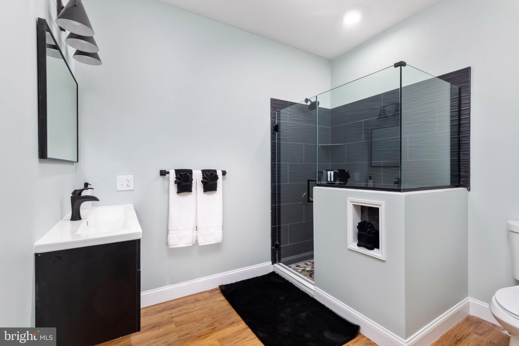 1195 Mountain View Drive Rileyville, VA 22650 - Photo 14 of 35 a bathroom with a sink and mirror