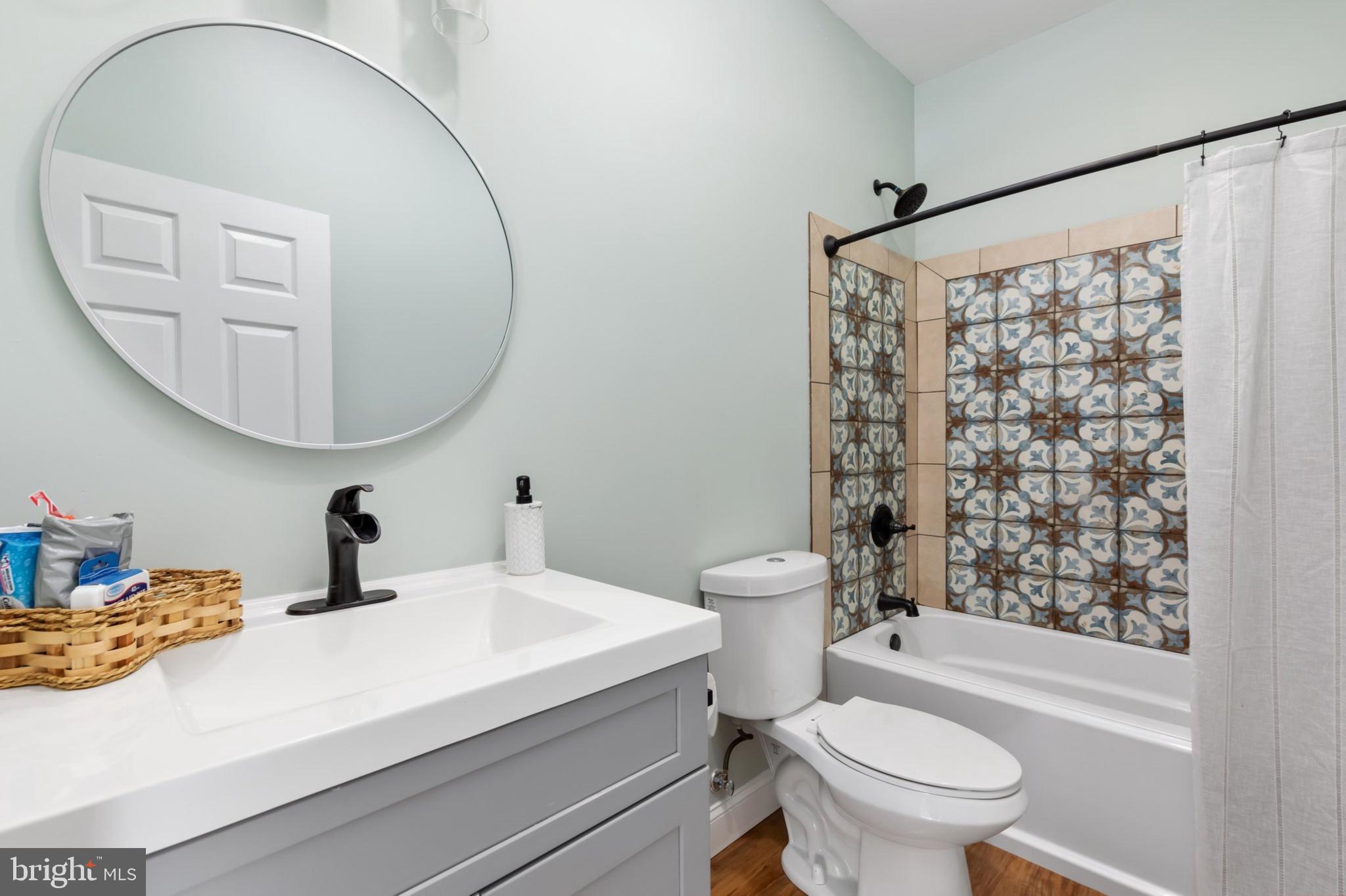 1195 Mountain View Drive Rileyville, VA 22650 - Photo 20 of 35 a bathroom with a sink a toilet and a mirror