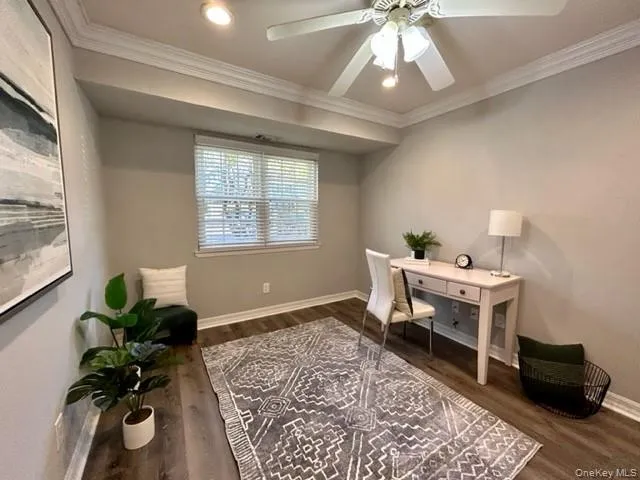 a room with furniture and a window