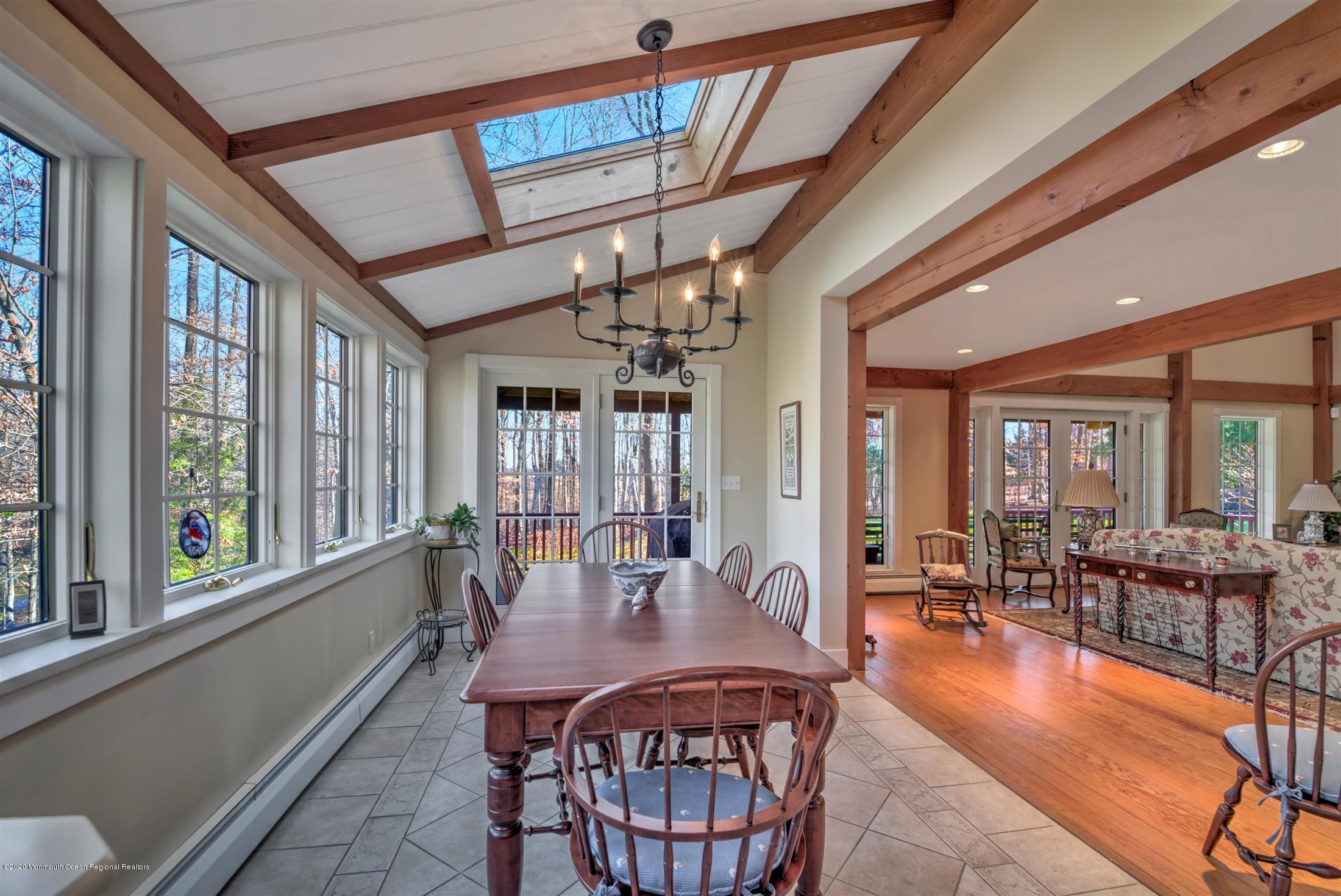 886 Province Line Road Allentown, NJ 08501 - Photo 17 of 56 a view of a dining room with furniture window and outside view