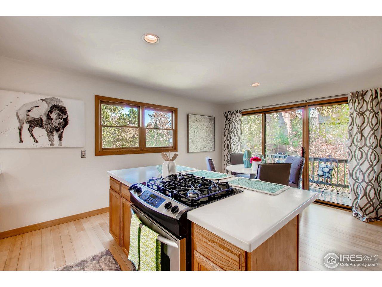 4110 Riverside Avenue Boulder, CO 80304 - Photo 17 of 39 a kitchen view of a stove and wooden floor