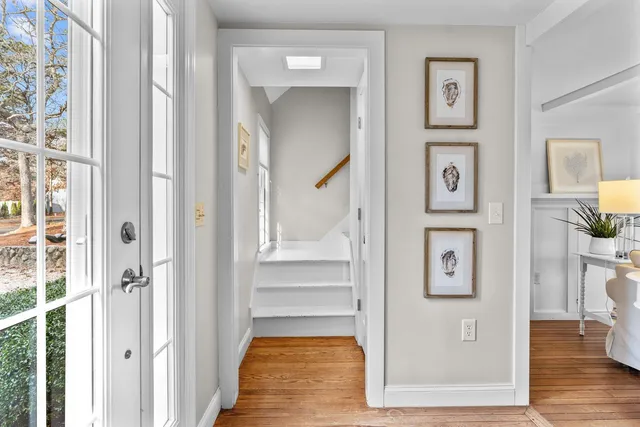 a bedroom with a bed and a bathroom