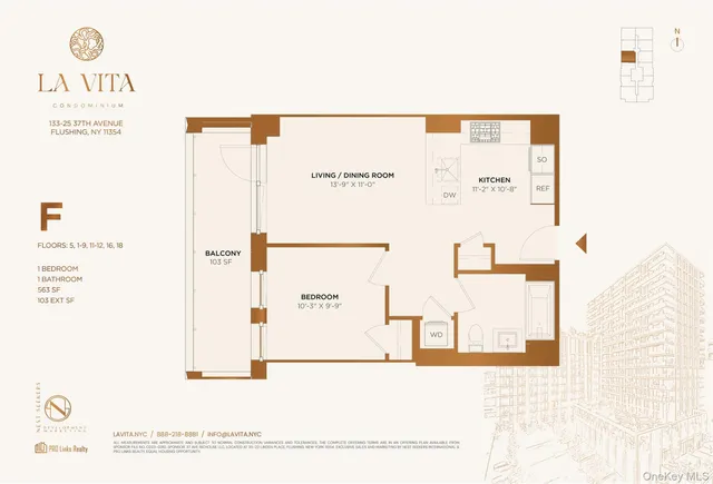 $815,250 | 133-25 37th Avenue, Unit 6F | Downtown Flushing