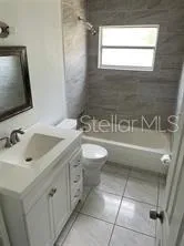 a view of a room with windows