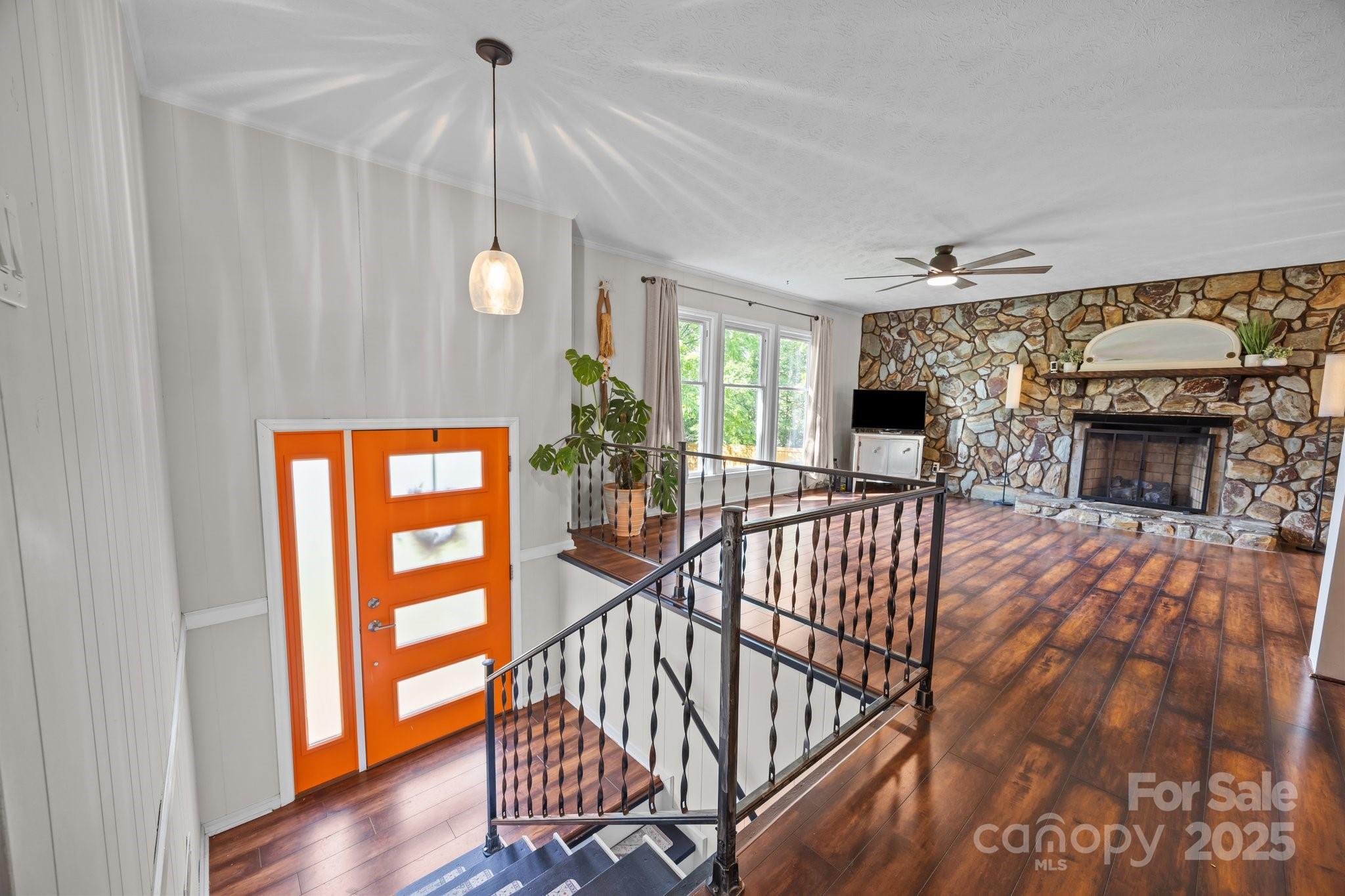 917 West Chapel Road Asheville, NC 28803 - Photo 9 of 28 a view of a livingroom with furniture and fireplace