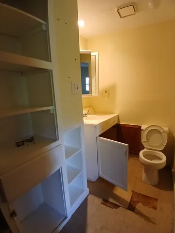 a bathroom with a sink and a toilet